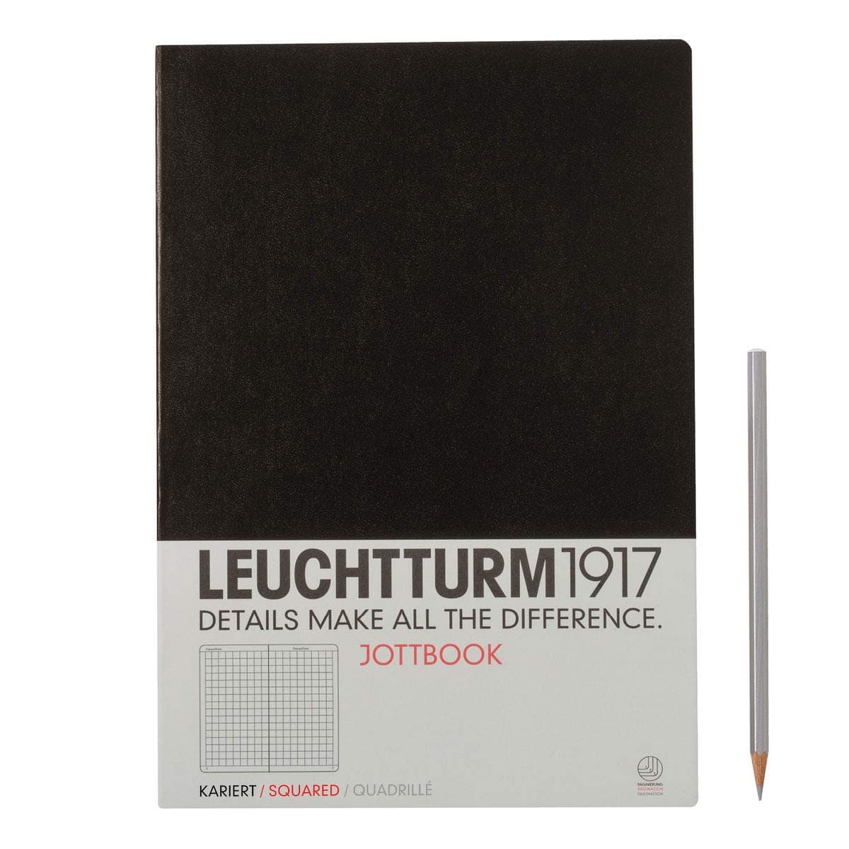 Leuchtturm Albenverlag Jottbook A4 Black (squared)