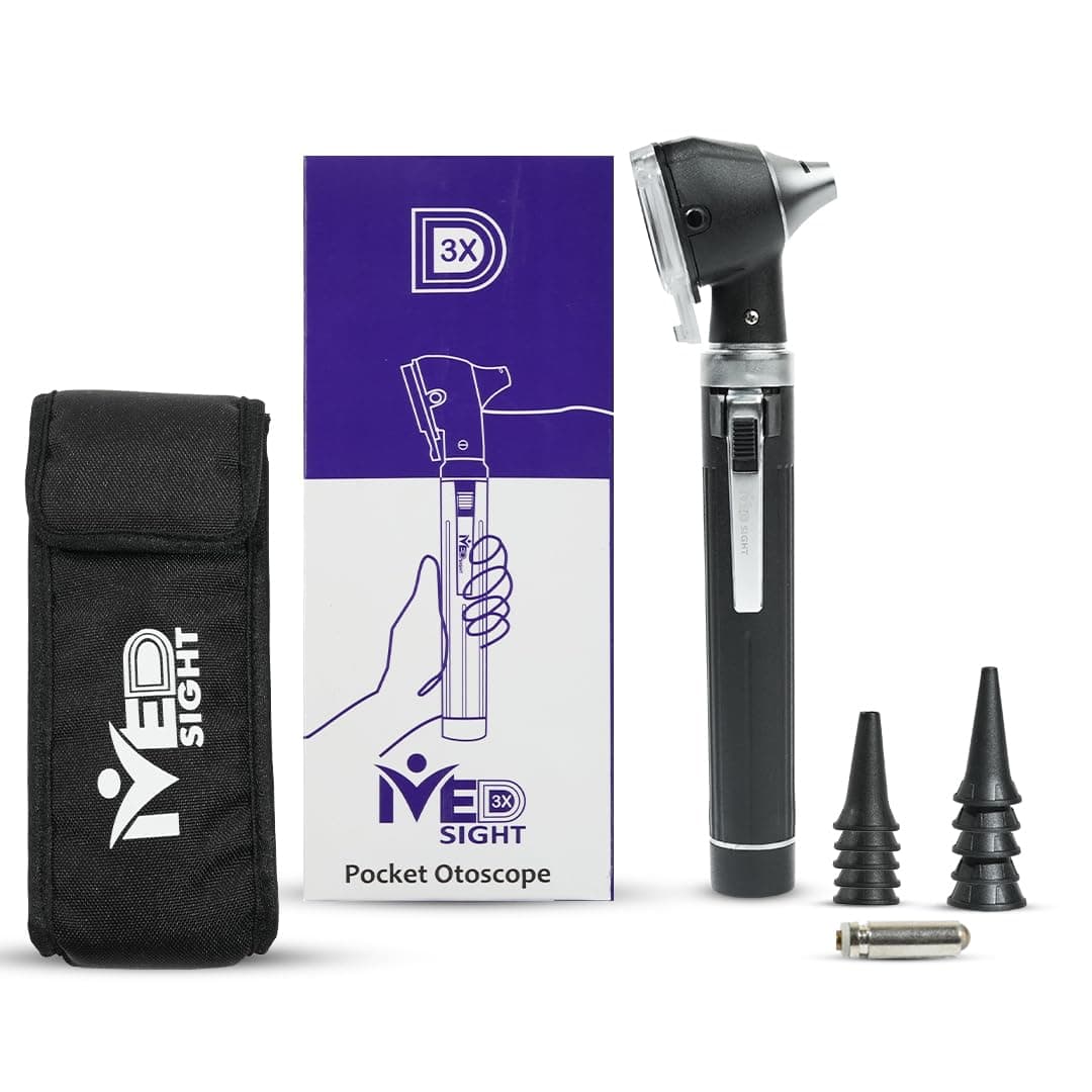 Otoscope - Ear Scope Otoscope with Light- Portable Ear Infection, Wax Detector- Ear Otoscope for Doctors, Nurses, & Students-(Black Color)