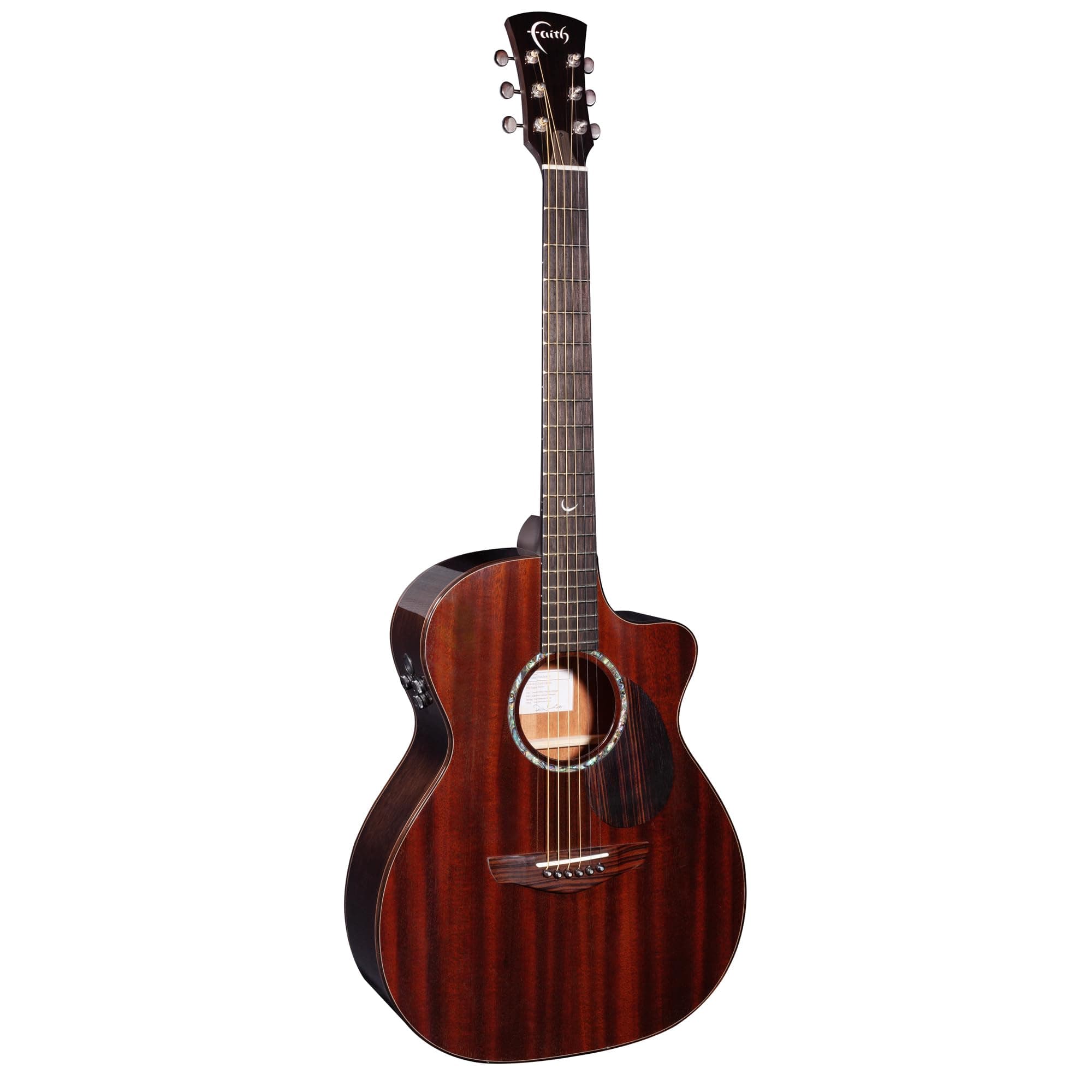 Guitars Legacy FG5 Dark Roast Earth OM Cutaway Electro Acoustic Guitar - All African Mahogany