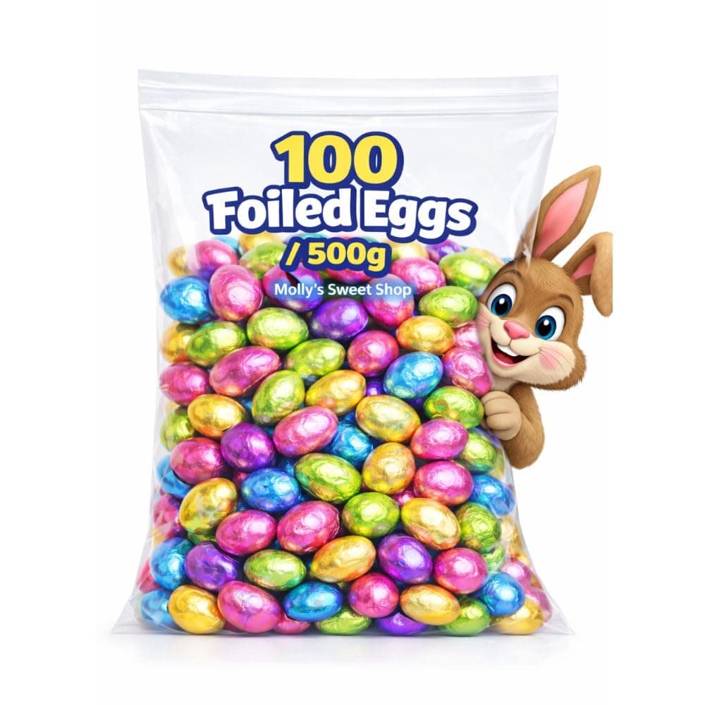 Solid Milk Chocolate Foil Easter Eggs x 500g (Approx 100 Eggs), Easter Egg Hunts & Gifts
