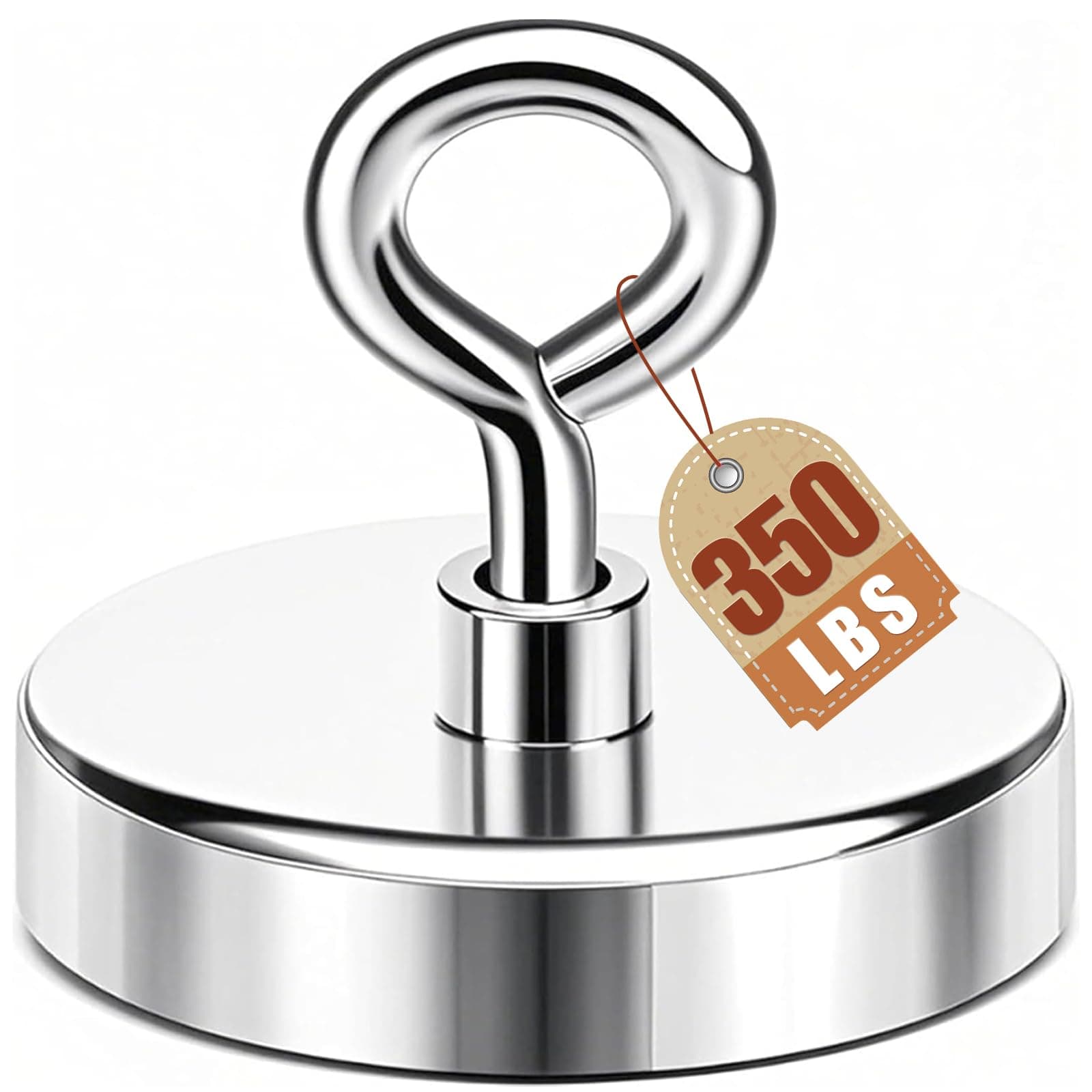 DIYMAG Strong Neodymium Fishing Magnets, 300 lbs(136 KG) Pulling Rare Earth Magnet High Power with Handle Diameter 1.97 inch(50mm) for Retrieving in River and Magnetic Fishing