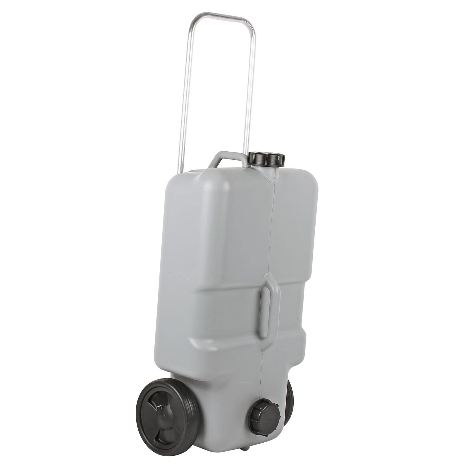 Waste Water Rolling Tank 25 Litre with Wheels Extendable Handle Grey Ideal for Caravans