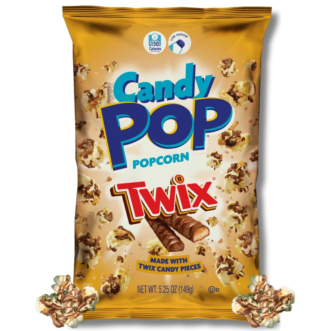 Snack Pop Twix Candy Coated Popcorn,5.25oz