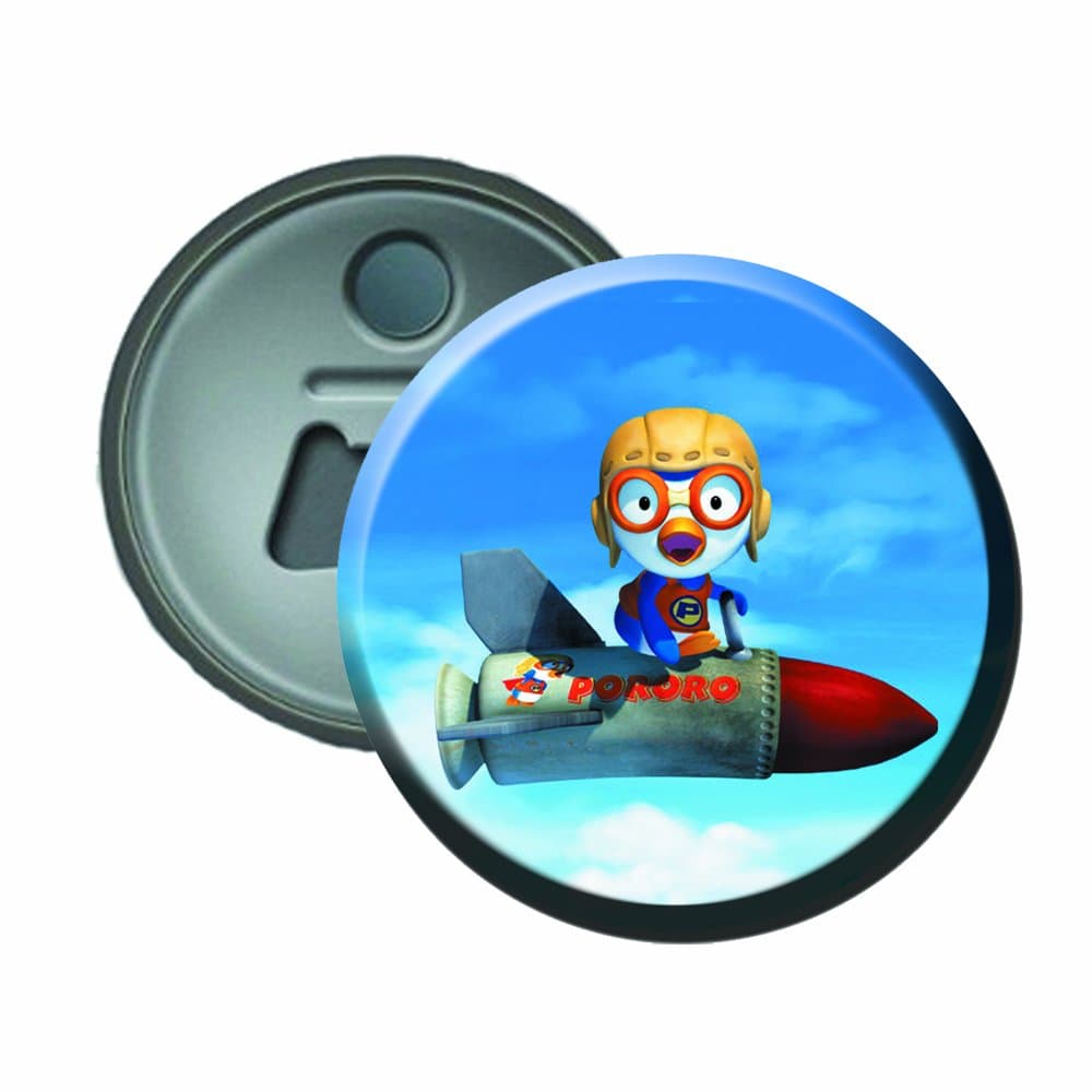 Pororo #5 58mm Button Bottle Opener / Fridge / Magnet