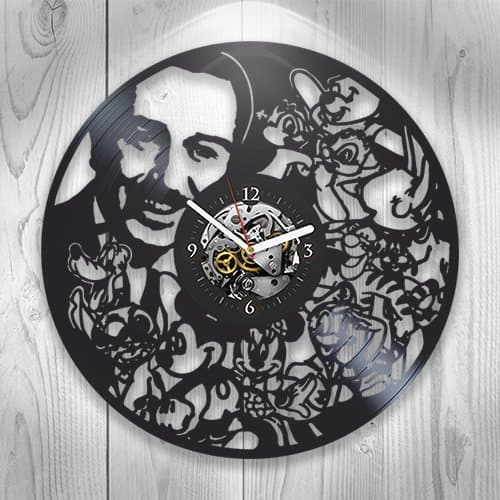 Vinyl Clock,Walt Disney, Wall Decor, Cartoon, Pop, Mickey Mouse, Handmade Gift, Unique Desig, Vintage Vinyl Record, Children's Room Decor, Gift Idea for Kids, Home Modern Art Decor