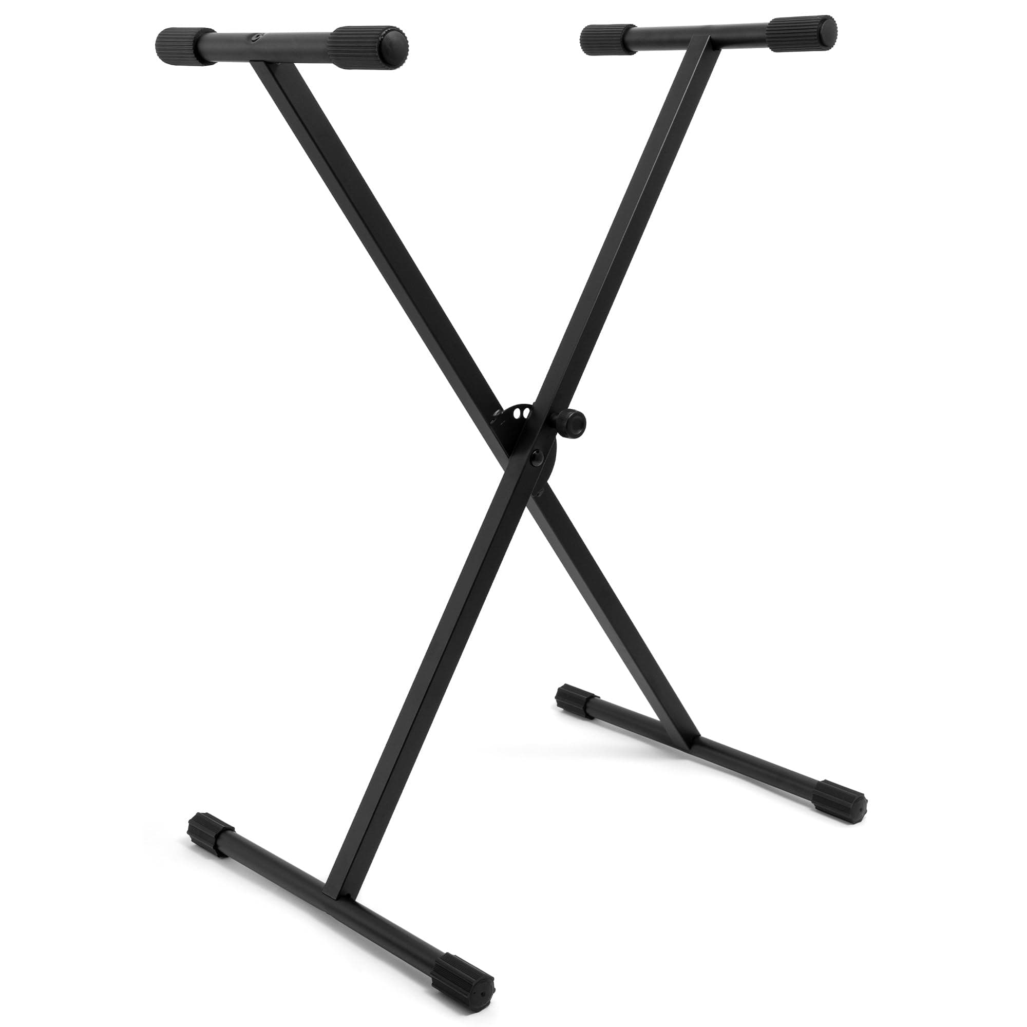 TIGER KYS77-BK X-Frame Keyboard Stand - Height Adjustable Single Braced for Keyboards, Synthesisers and Digital Pianos - Black