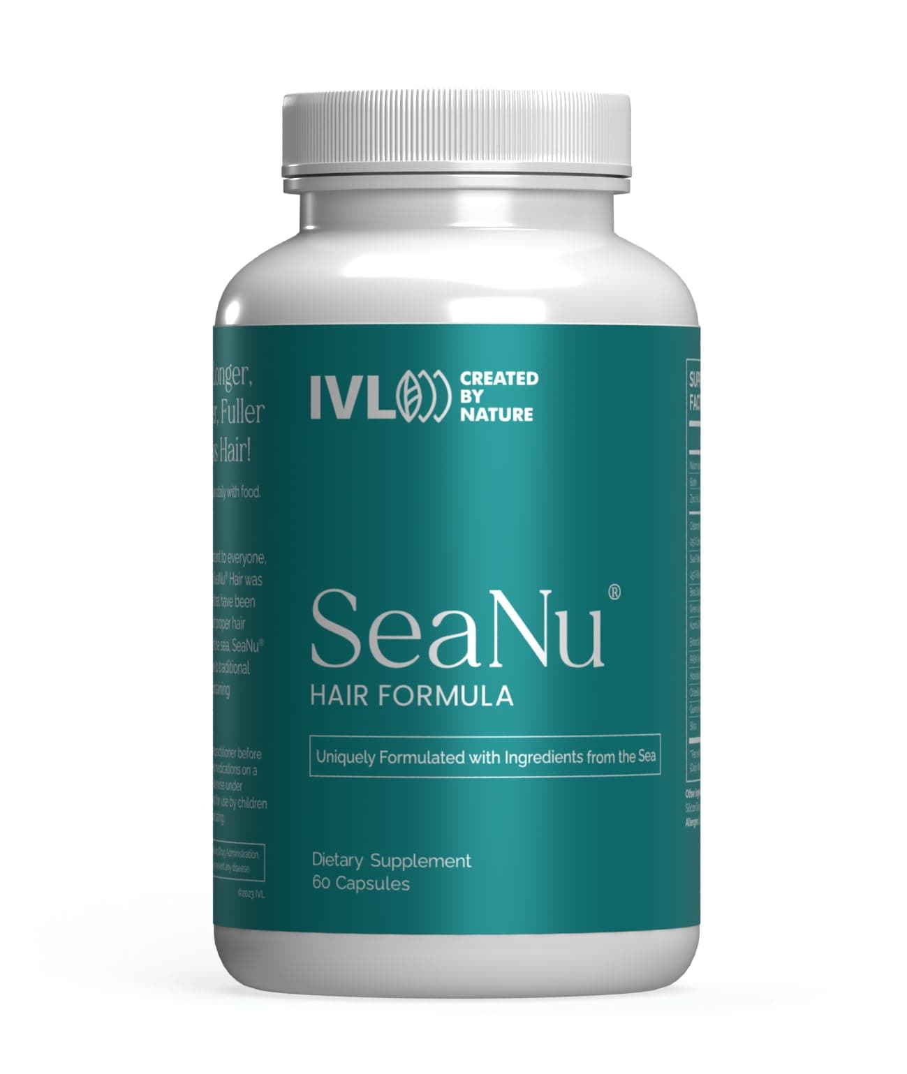 IVL - SeaNu Hair Vitamins Supplements - Hair Strength, Strand Thickness, Hair Growth - with Biotin, Vitamin B3, Zinc, Saw Palmetto Berry Extract, Green Lipped Mussel - Vitamin Hair Growth (1 Pack)