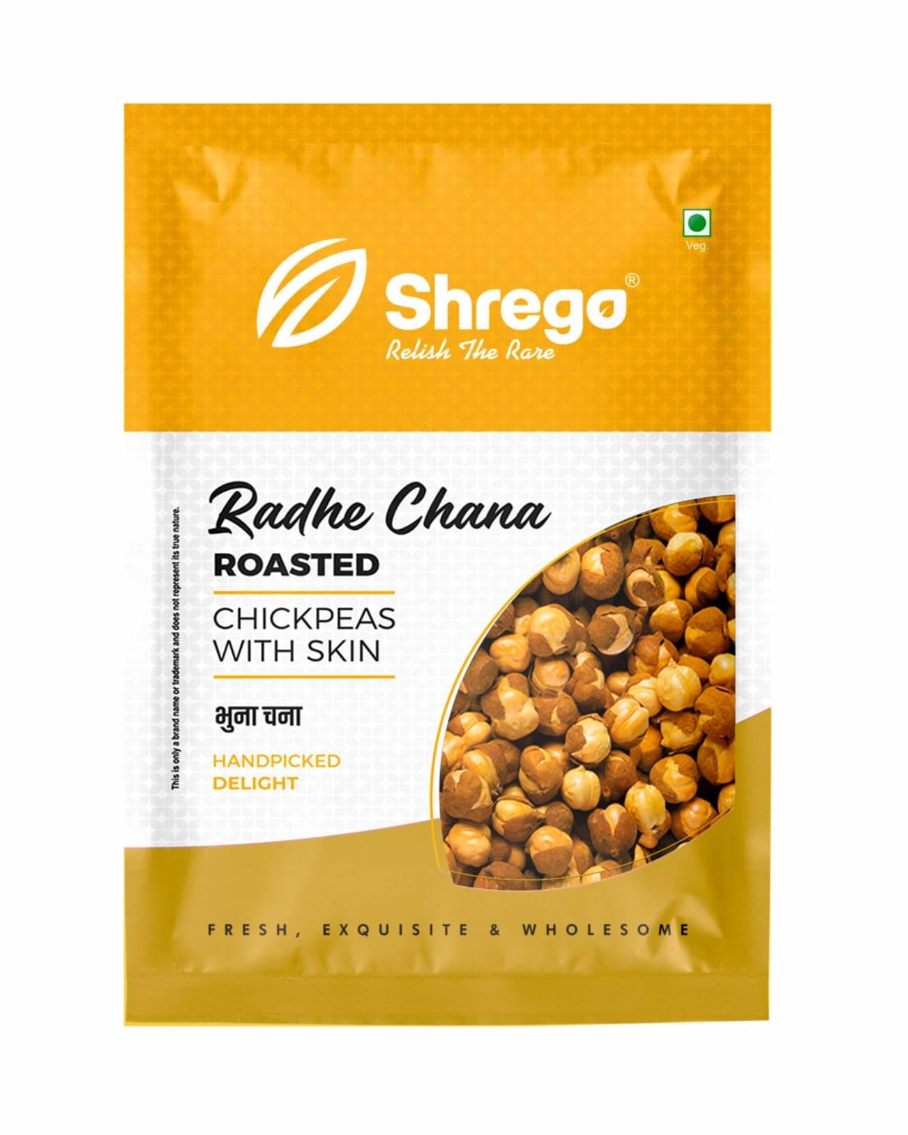 SHREGO Radhe Roasted Chana, Bhuna Chana (Desi Chickpeas) 360G