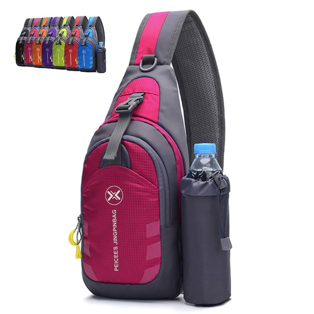 PeiceesChest Crossbody Sling Backpack Bag Travel Bike Gym Daypack for Women Men