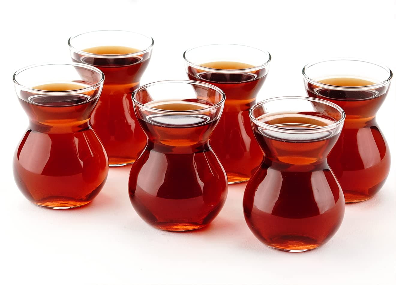 Buybox Turkish Tea Glasses (6 pcs), Arabic Persian Tea Cups & Whiskey Tasting Glasses (5oz/145ml)