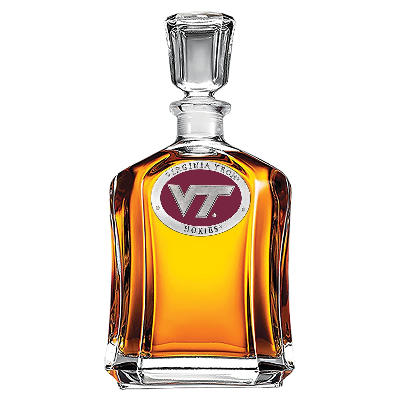 Virginia Tech Capitol Container | 24 OZ Glass Container | Expertly Crafted Pewter Glass