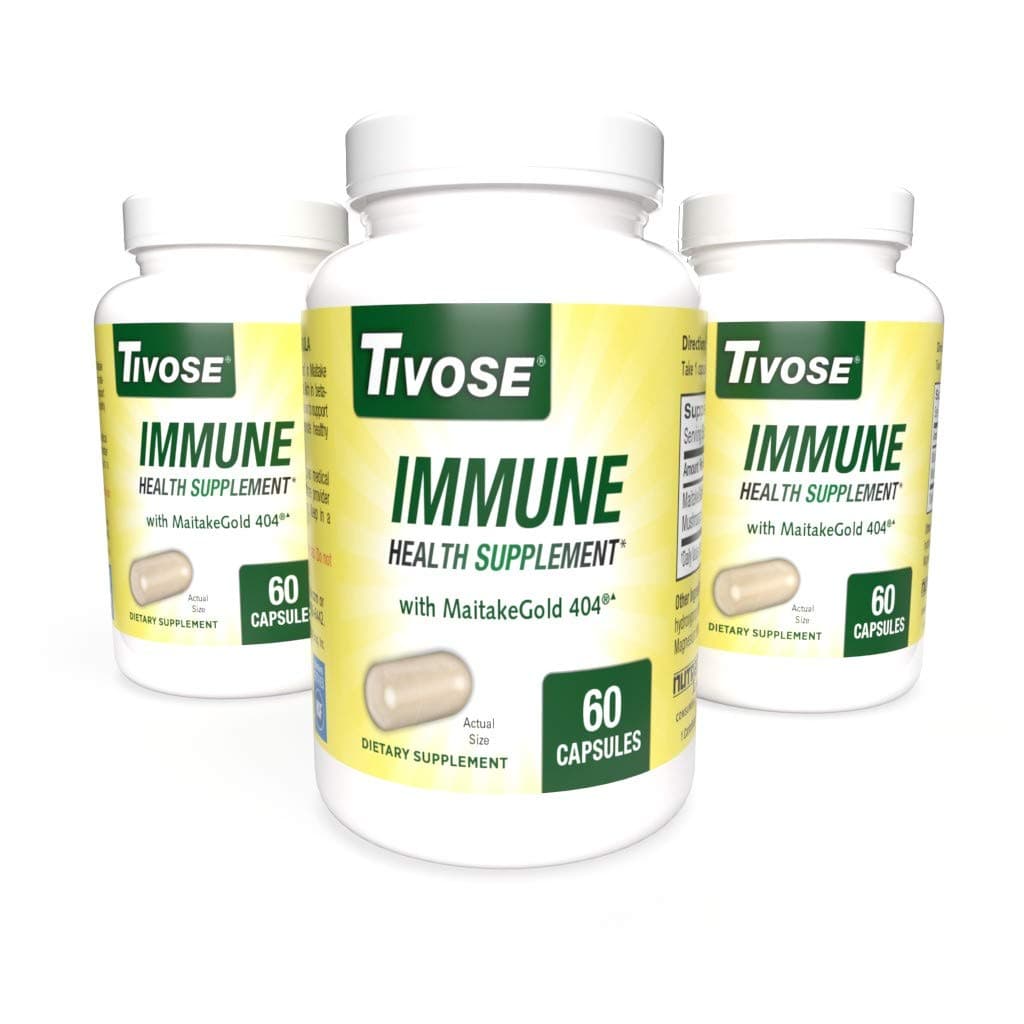Tivose Immune Health Supplement with Maitake Mushroom Extract, Supports Your Body's Immune Defenses, 60 Capsules