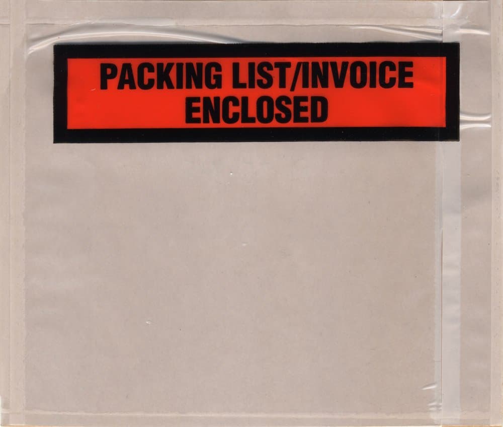 Interplas PL-TF-405 Panel Packing List/Invoice Enclosed Back Load, 5.5" Length, 4.4" Width (Case of 1000)