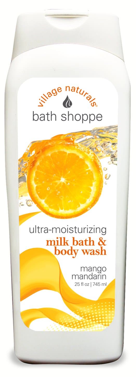 Village Natural Bath Milk Bath & Body Wash Mango Mandarin 25oz