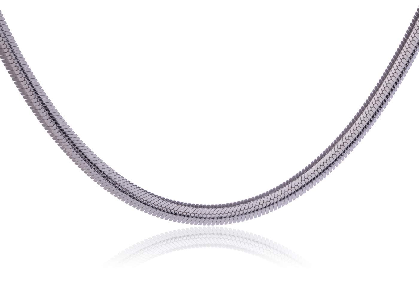 SilverLuxe Sterling Silver Wide Oval Snake Chain Necklace- Choice of Lengths