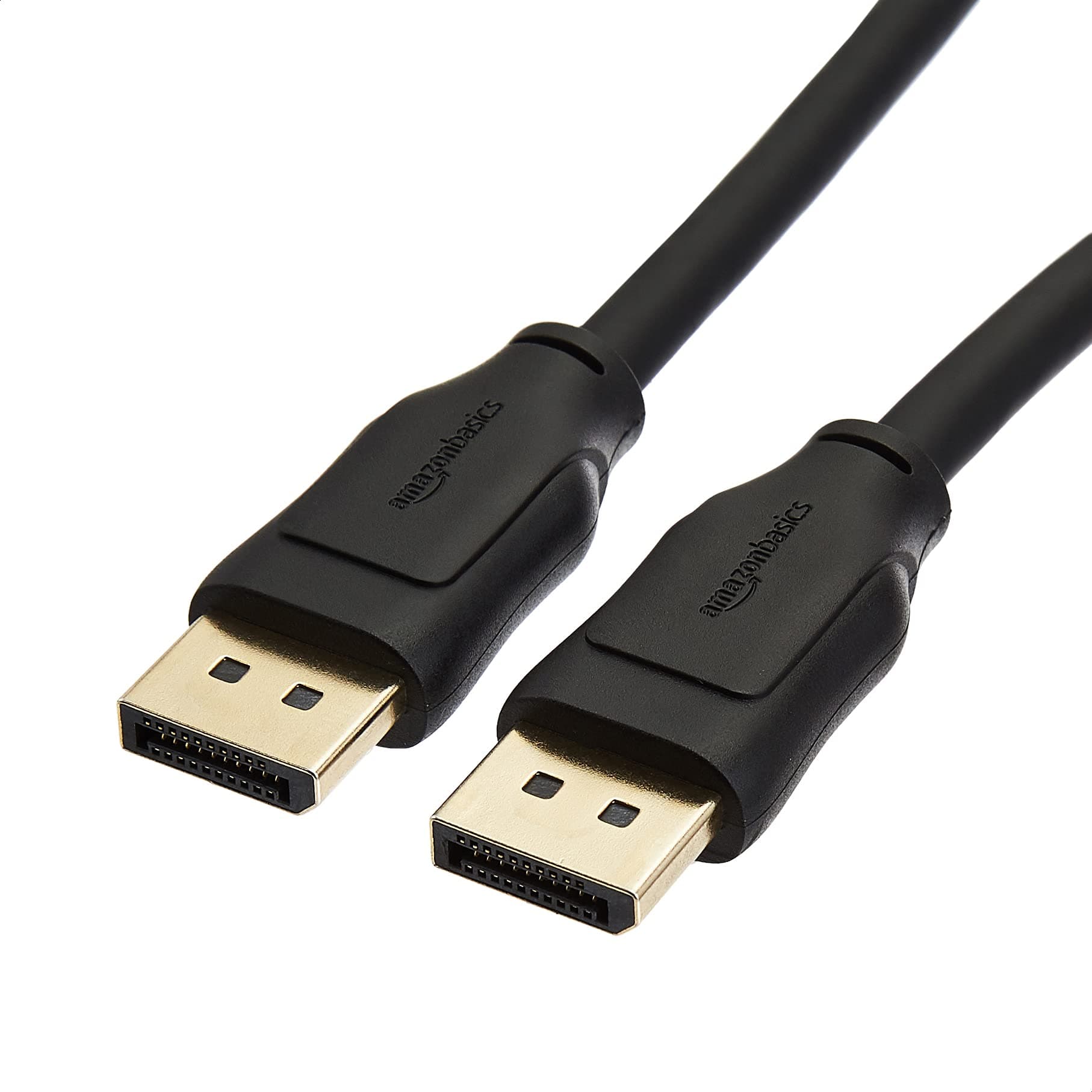 – Amazon Basics DisplayPort 1.4 Cable, 32.4Gbps High-Speed, 8K@60Hz, 4K@120Hz, Dynamic HDR and 3D, Gold-Plated Plugs, 0.9 m, Black