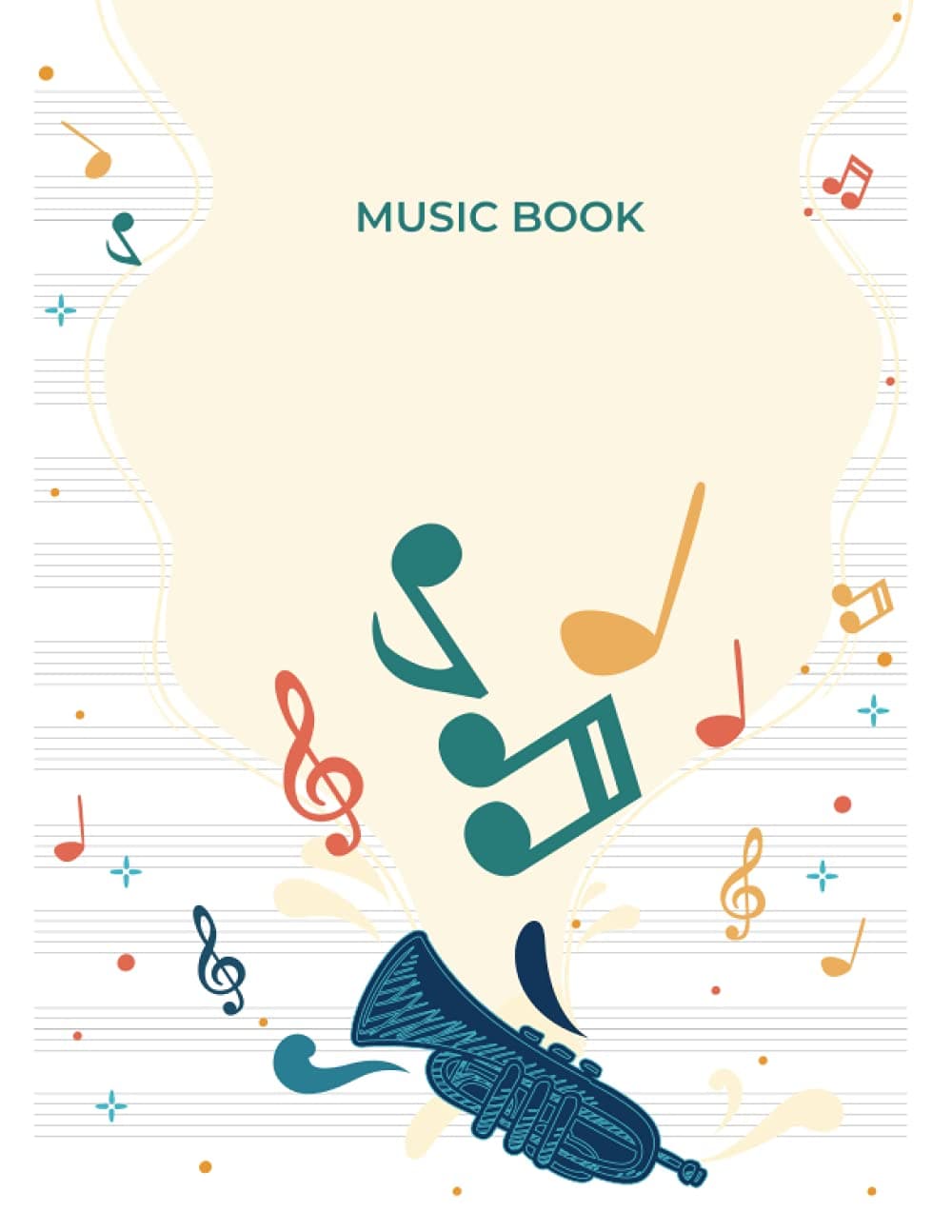 Music Book: Music Writing Notebook | Music Composition Manuscript | Music Manuscript Paper | Blank Sheet Music| Notebook for Musicians | Composition Books Gifts | Large * 102 pages * 8.5 x 11"