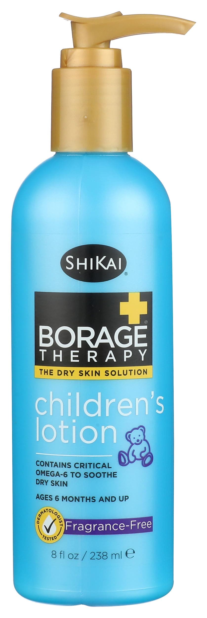 Shikai Borage Dry Skin Therapy Children's Formula Moisturizing Body Lotion-8,oz.