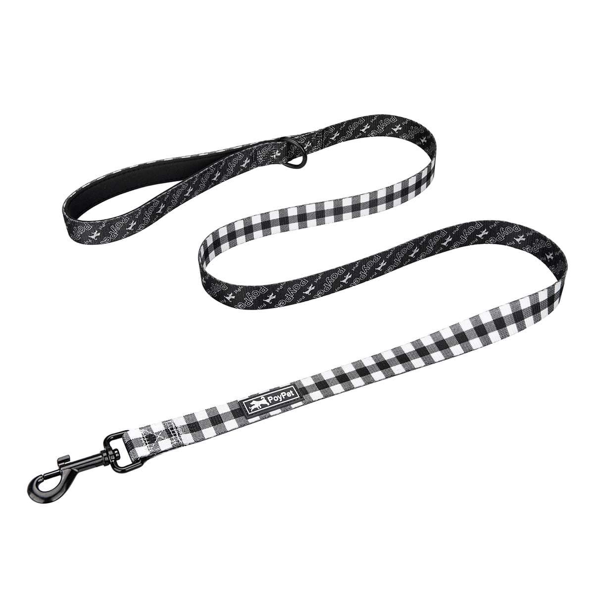 PoyPet 5 Feet Dog Leash with Padded Handle for Small Medium and Large Dogs(Grid)
