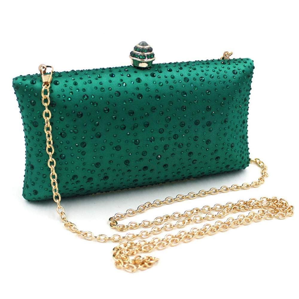 Women Handbags Rhinestone Evening Bags Party Purse Prom Wedding Bride Crystal Party Clutches Bag with Chain