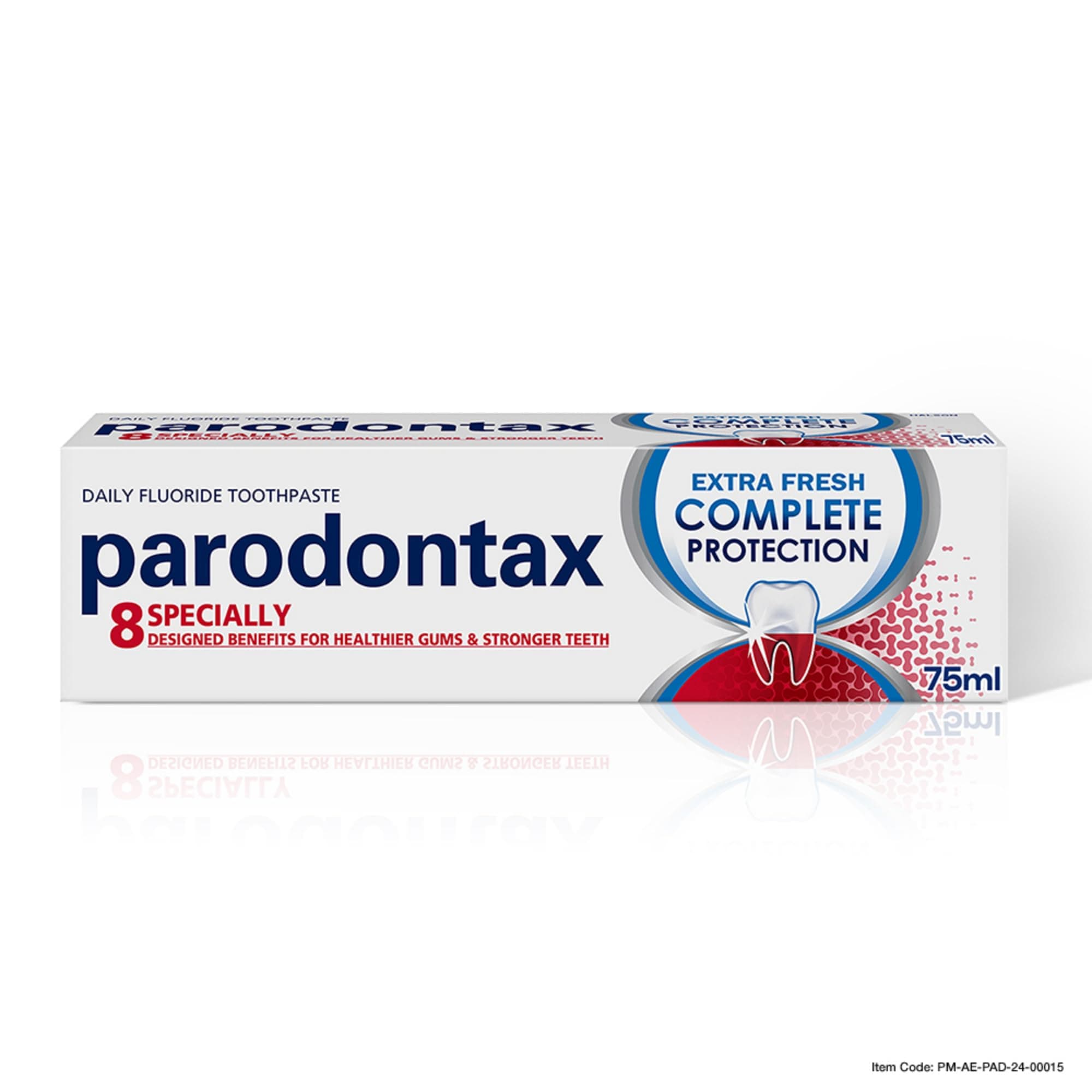 Parodontax, Toothpaste, Complete Protection, Specially dessigned benefits for Healthier gums and Stronger Teeth, Extra Fresh, Daily Fluoride Toothpaste, 75 ml