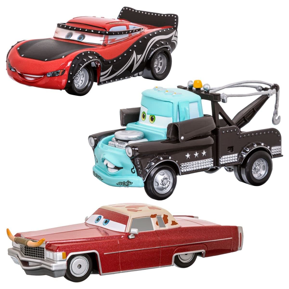 Boy's Pixar Cars Heavy Metal Mater Die Cast Set Lightning McQueen Toys Set with Dex, Lightning McQueen & Mater Die Cast 1:43 Scale Models- Perfect for Playtime Adventures