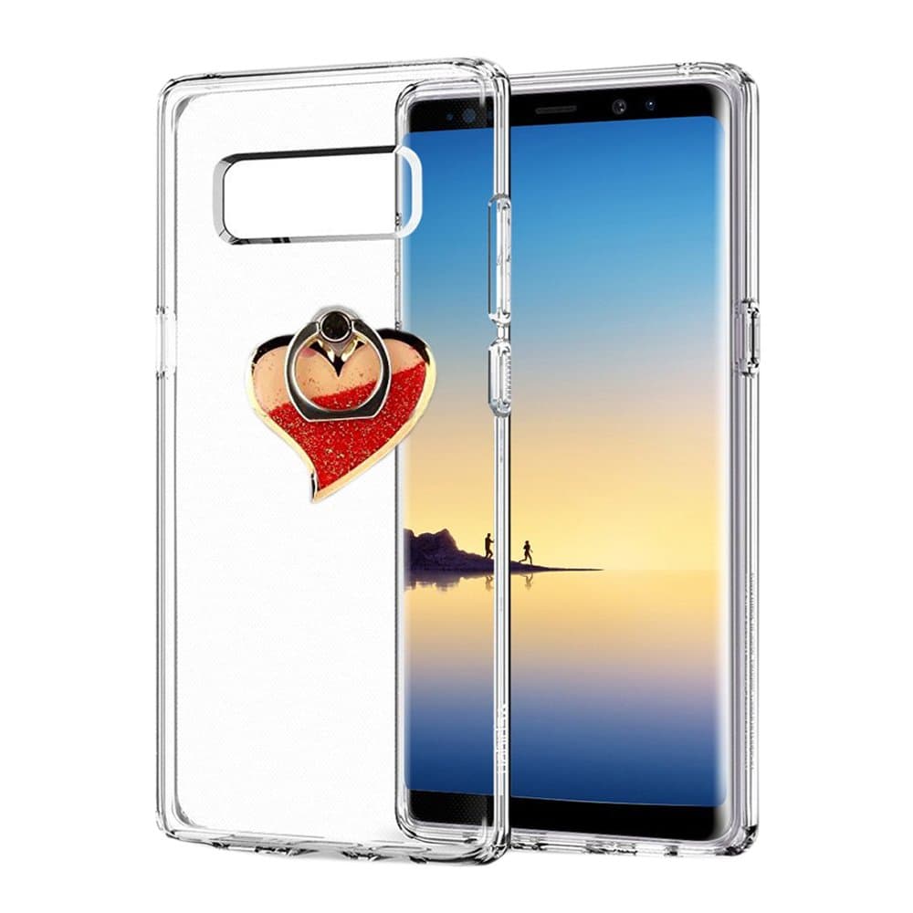 Case for HTC One X10,360 Rotating Ring Kickstand Handmade Clear Anti-scrtach Shockproof Acrylic + TPU Soft Bumper Case for HTC One X10(C0002)