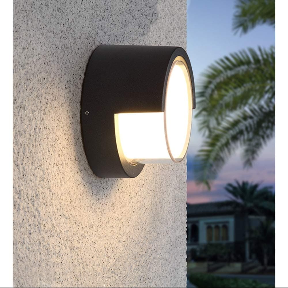 Pathson Outdoor Wall Sconces 8W 3000K LED Lights Waterproof Exterior Sconces Up and Down Lighting for Porch Courtyards Garage Foyer Front Door(Warm Light)
