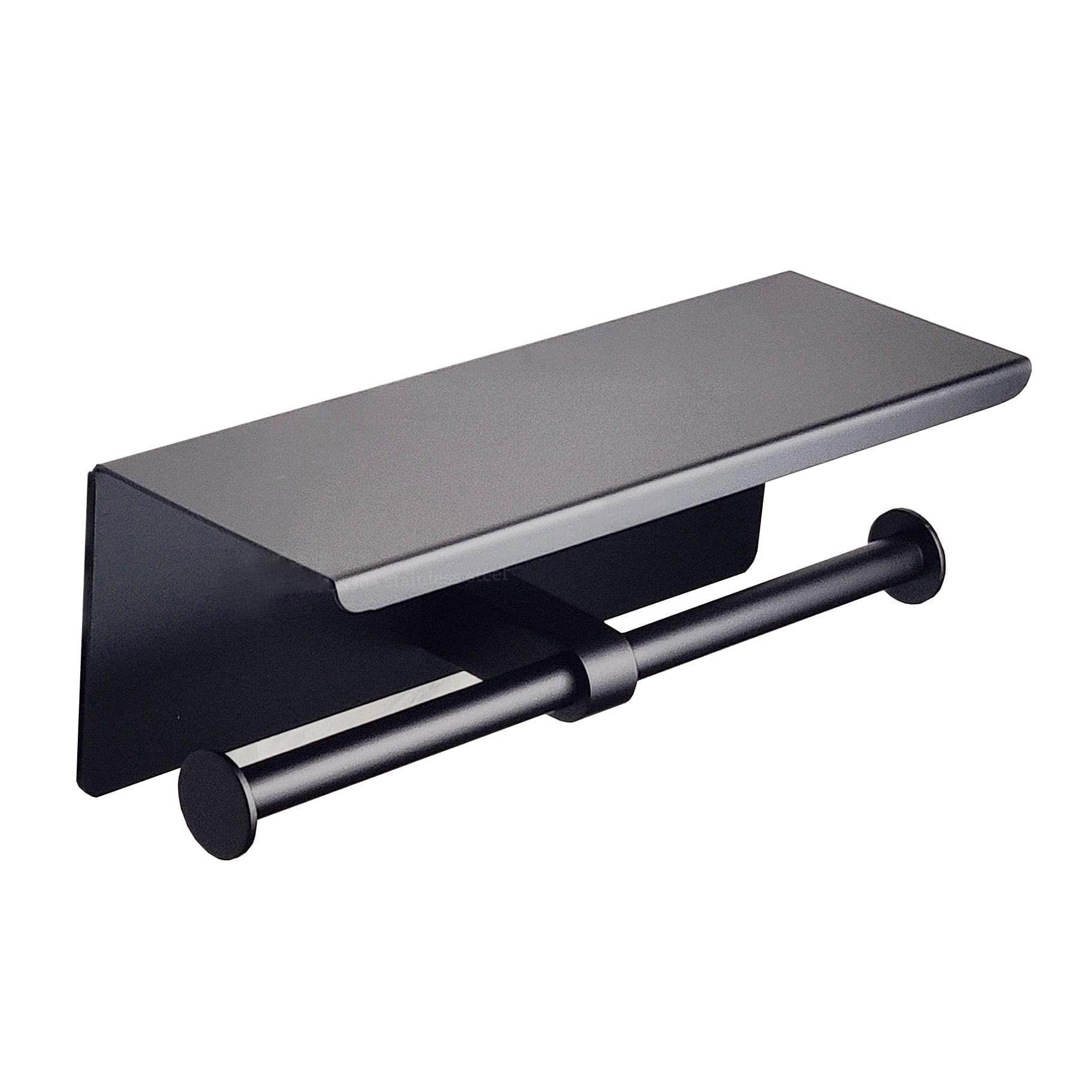 WXVOVXW Toilet Paper Holder 2-in-1 Toilet Paper Holder Paper Holder for Toilet with Shelf for 2 Rolls of Paper, Shelf for Placing Smartphone or Small Items, Thick Roll, Coreless Compatible, Easy