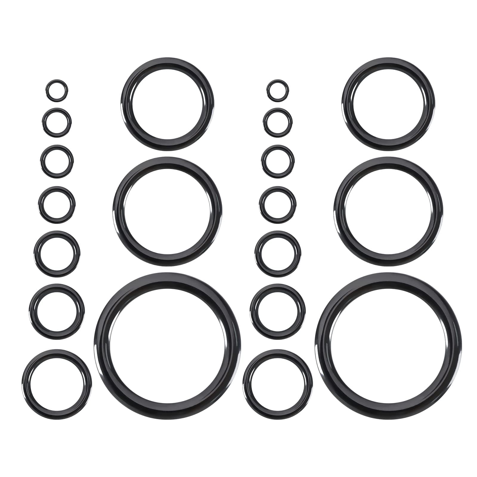 OTOTEC 40PCS Fishing Rod Ceramic Guides Ring Set 10 Sizes 4.8mm-29.9mm Outer Diameter Replacement Fishing Rod Eye Fishing Rod Repair Accessories Black
