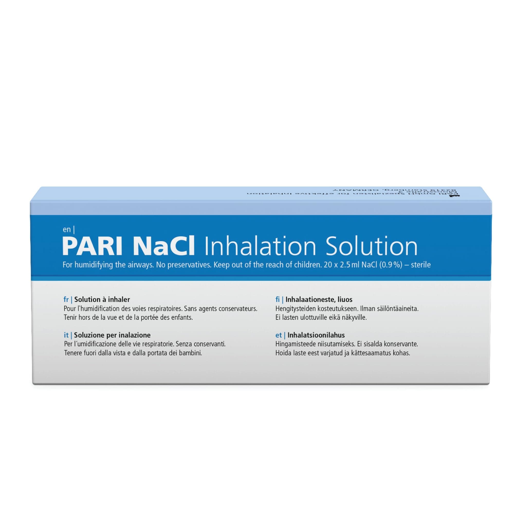 PARI NaCl Solution for Inhalation, 20 x 2,5ml
