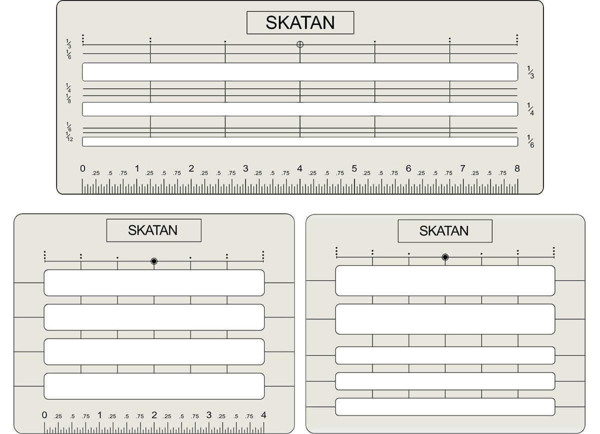 SKATAN Lettering and Envelope Addressing Guide, 3 Stencil Templates-in-1, fits a Wide Range of Stationery and Envelopes