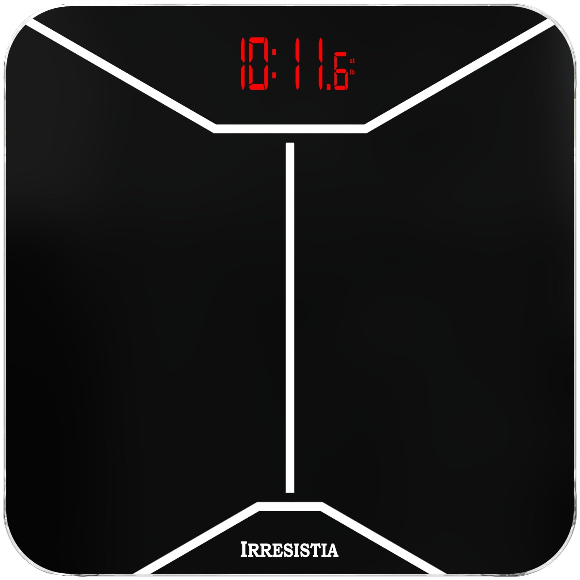 Bathroom Scales for Body Weight - Digital Weighing Scales with Ultra Accuracy and Consistency - Measure kg/lbs/stones - 2Yr Guarantee - Black BW26i