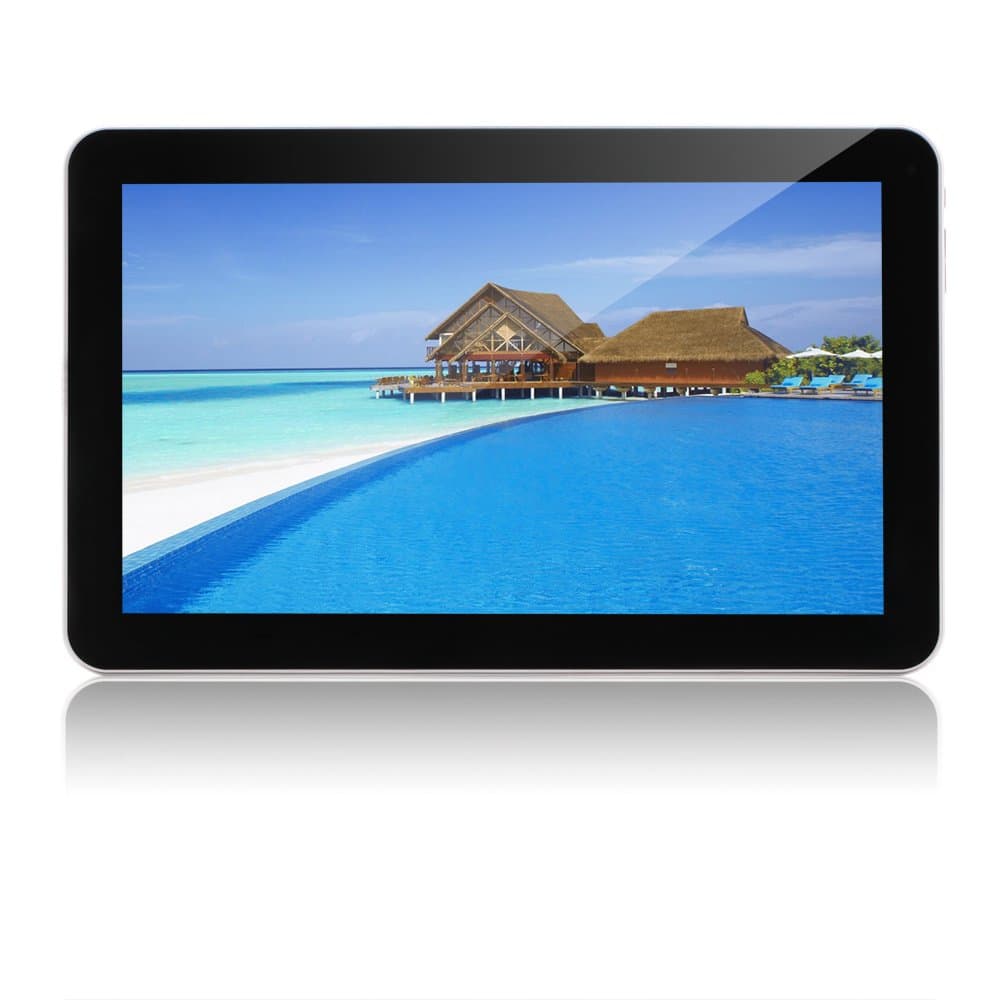 10.1" Tablet Google Android 6.0,Quad Core 1.3Ghz,Dual Camera, Bluetooth 4.0, 1GB/16GB, WiFi,GMS Certified with One Year Warranty,iRULU eXpro X1 Plus (X1Plus)-X10, Black Front and White Rear