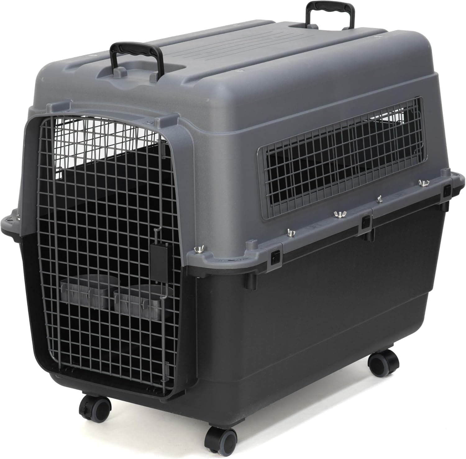 SportPet Designs Plastic Airline Approved Kennels Wire Door Travel Dog Crate, X-Large