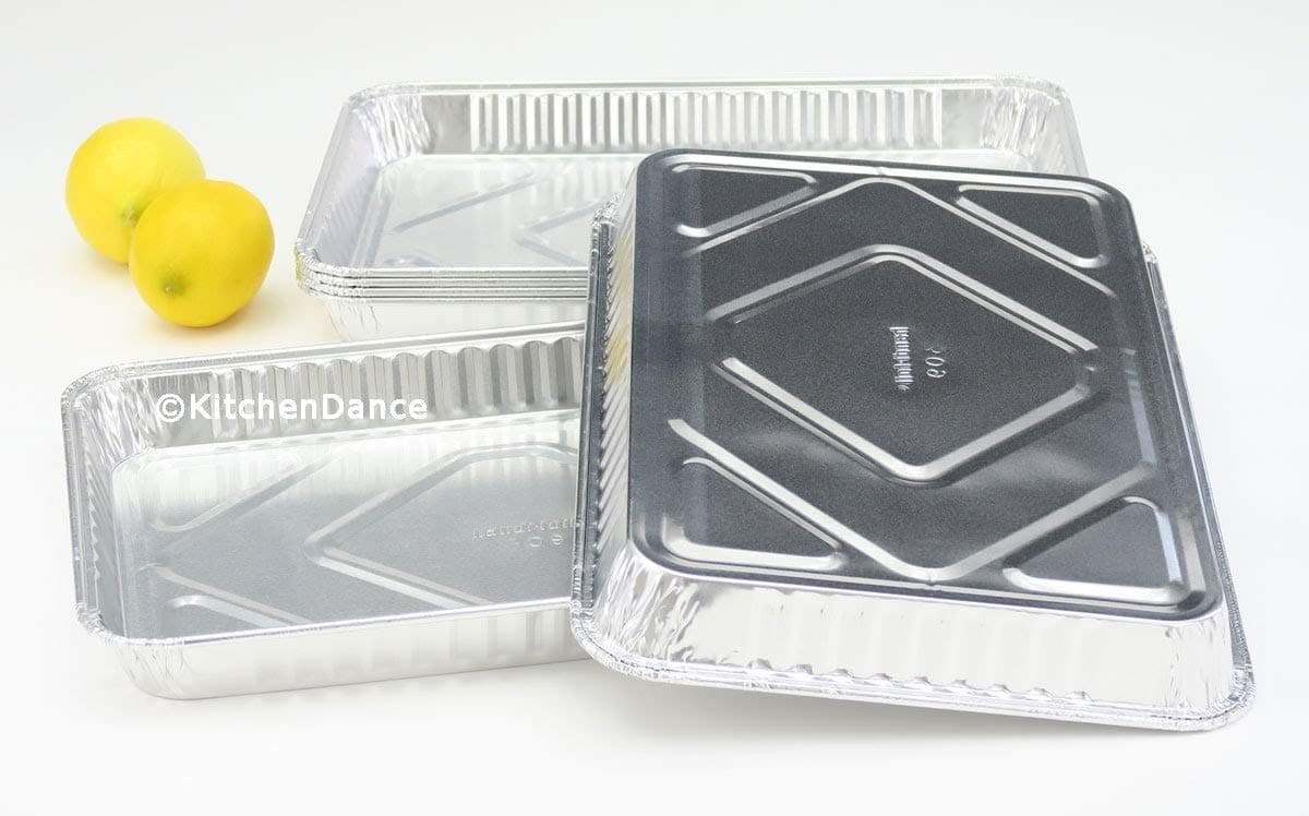 HFA309HFA, 1/4-Size Aluminum Foil Baking Sheet Pans, Take Out Baking Disposable Foil Containers (50)