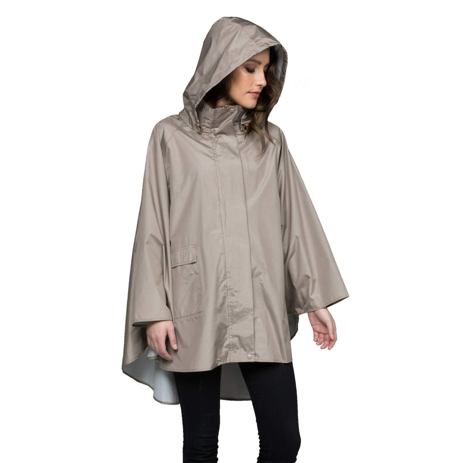 Rain Jacket for Women - Lightweight Poncho - Waterproof Raincoat