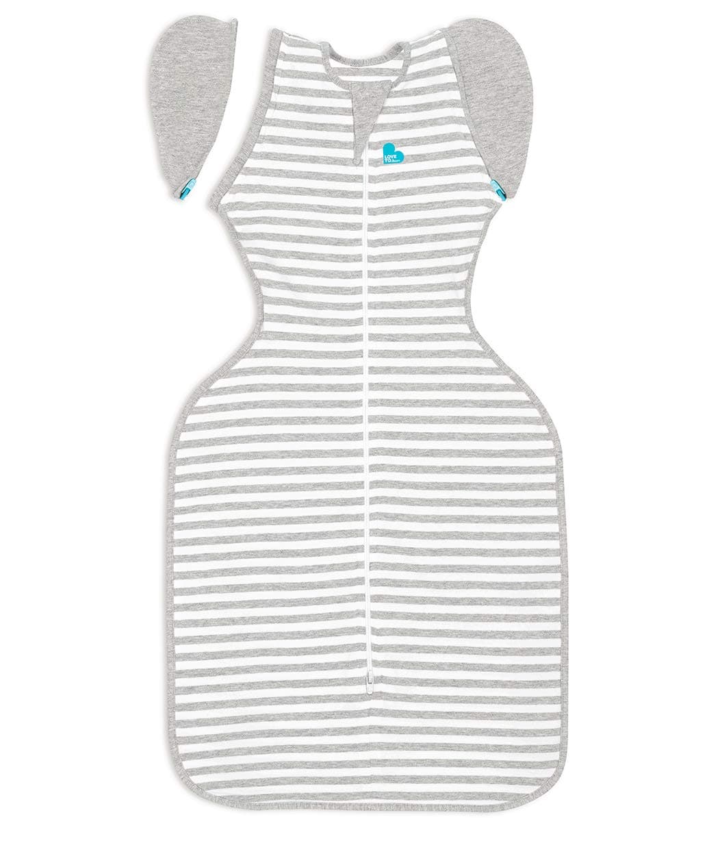 Love To Dream Swaddle UP- 50/50- Gray Stripe- Medium 13.2- 18.7 lbs