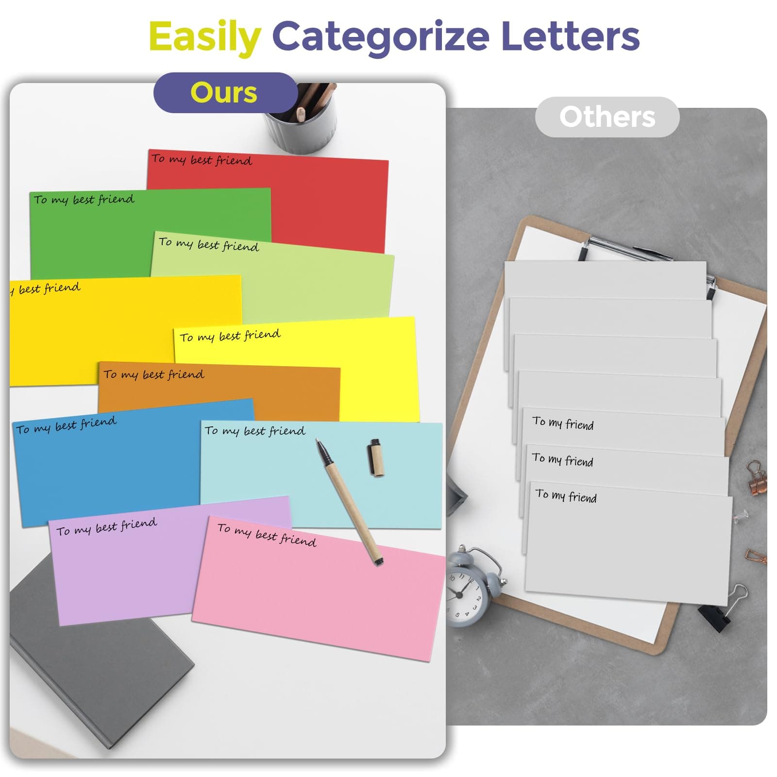 CREGEAR 200 Pack #10 Colored Self Seal Security Envelopes, 4-1/8" x 9-1/2", 24 lb, Seal Security Tinted, Peel and Seal, Windowless Envelopes Letter Size for Office Checks Business