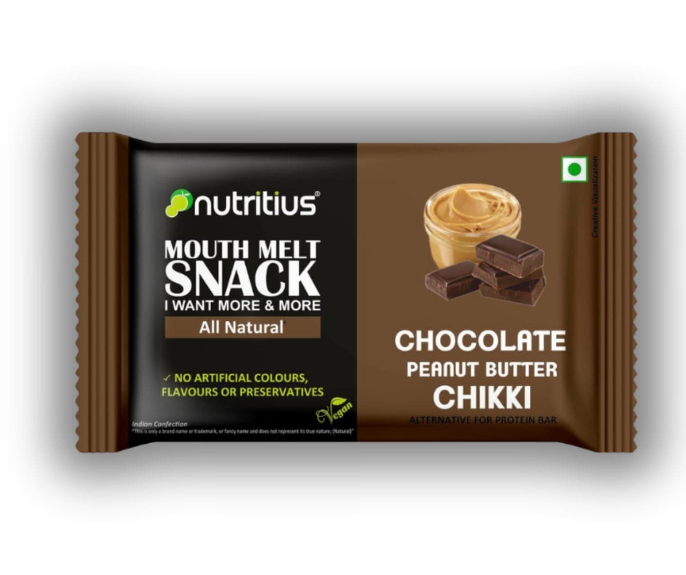 Nutritius Chocolate Chikki 120Gm (Pack Of 6) | Chocolate Chikki | No Added Preservatives And Colours