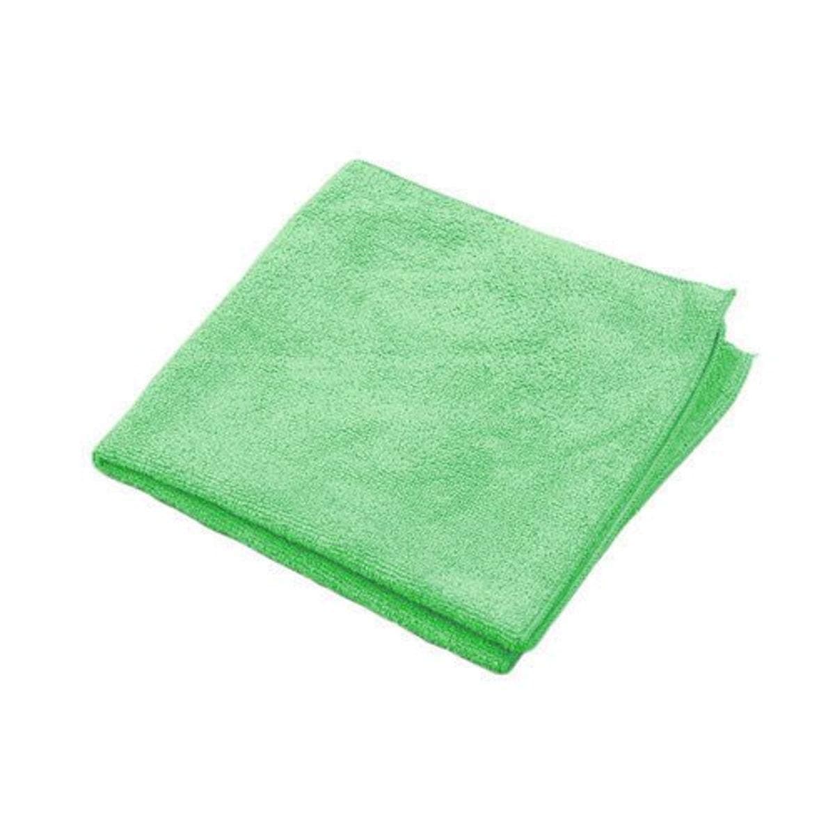 Microworks 2512-G-DZ Microfiber Towel, 12" x 12", Green (Pack of 12)