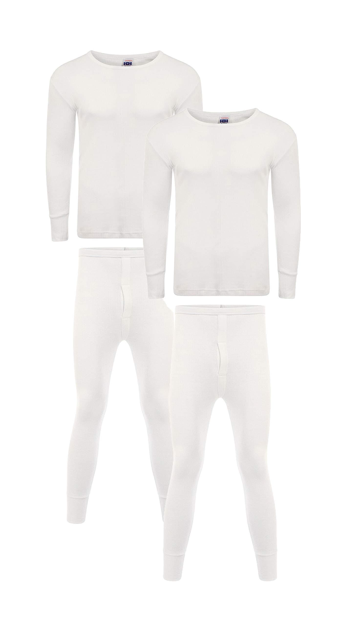 Heatwave® Pack of 2 Men's Extreme Thermal Underwear Set, Long Sleeve Top & Long Johns Set, Winter Thermals