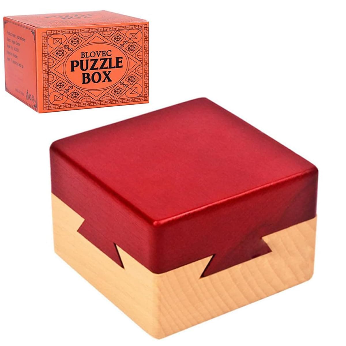 Impossible Dovetail Box Wooden Puzzle 3D Brain Teaser Magic Drawers Secret Compartment Jewelery Box