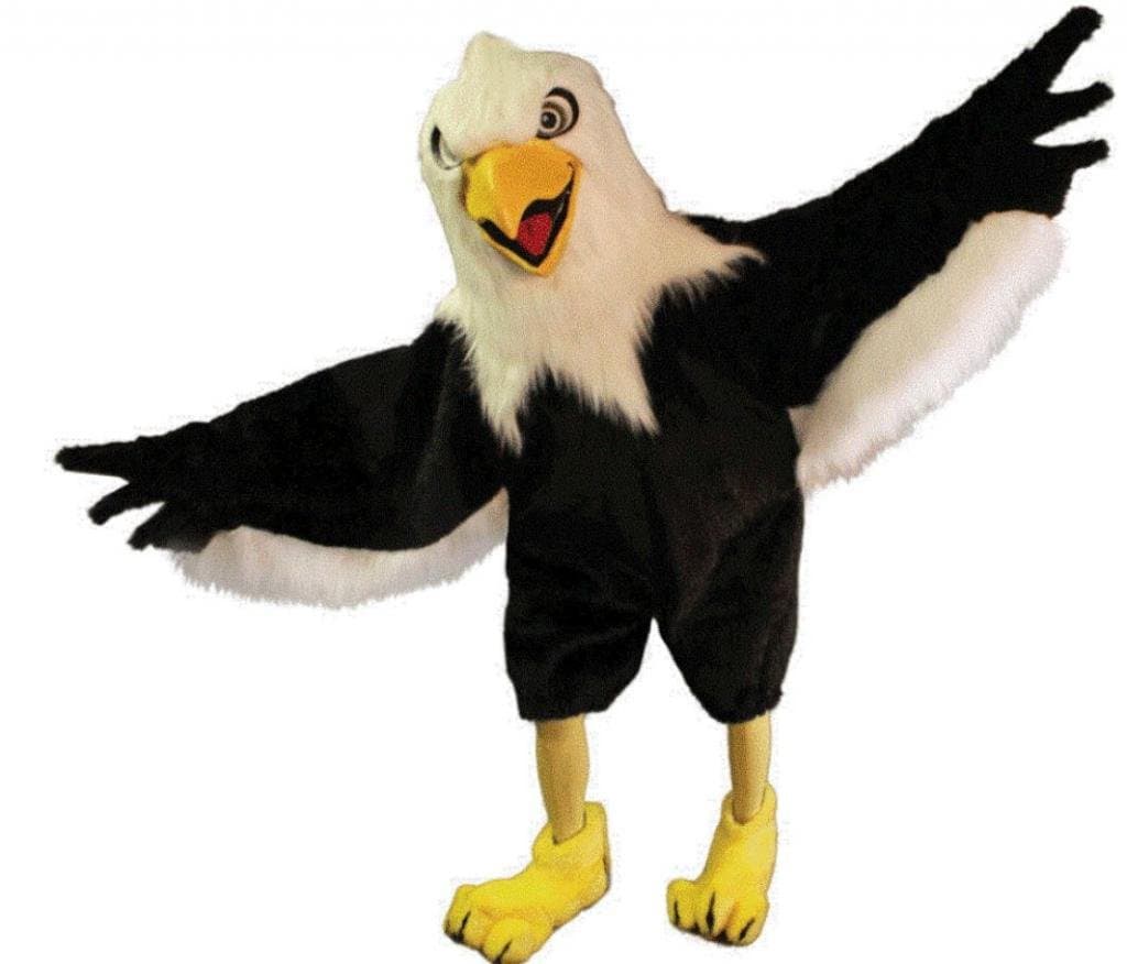 Costume City Men's Battlin' Bald Eagle Mascot One Size Black