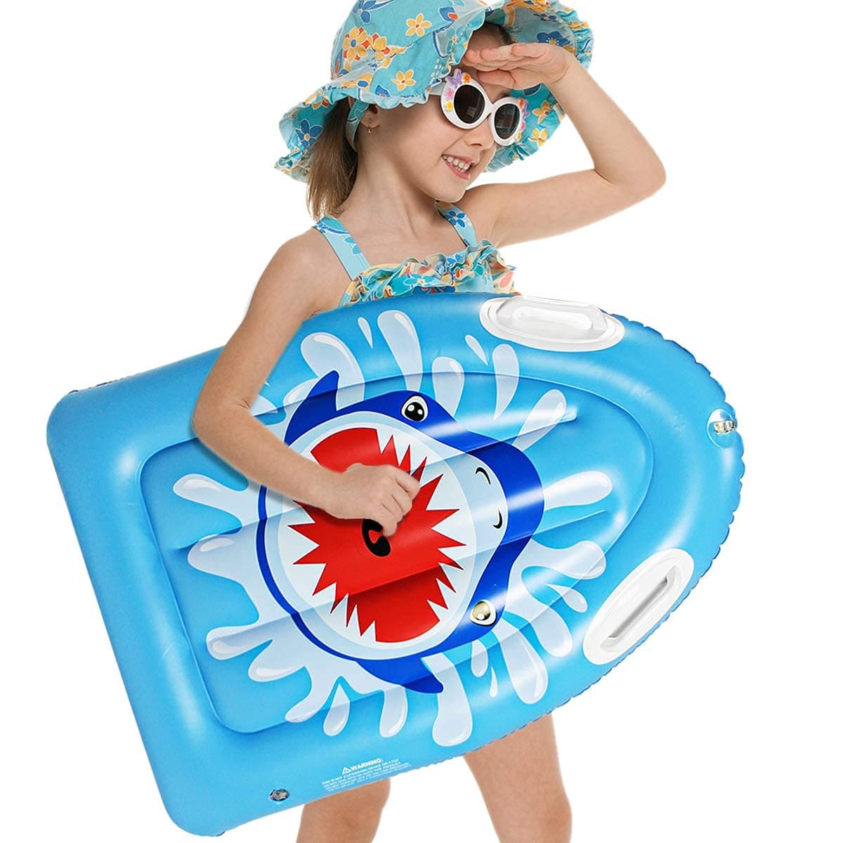 Pool Float for Kids ,Kids Pool raft,Inflatable Surfboard for Kids with Two Handles and Rope Buckle, Lightweight Swimming Floating Surfboard Aid Mat Learn to Swim, 6 Ages+