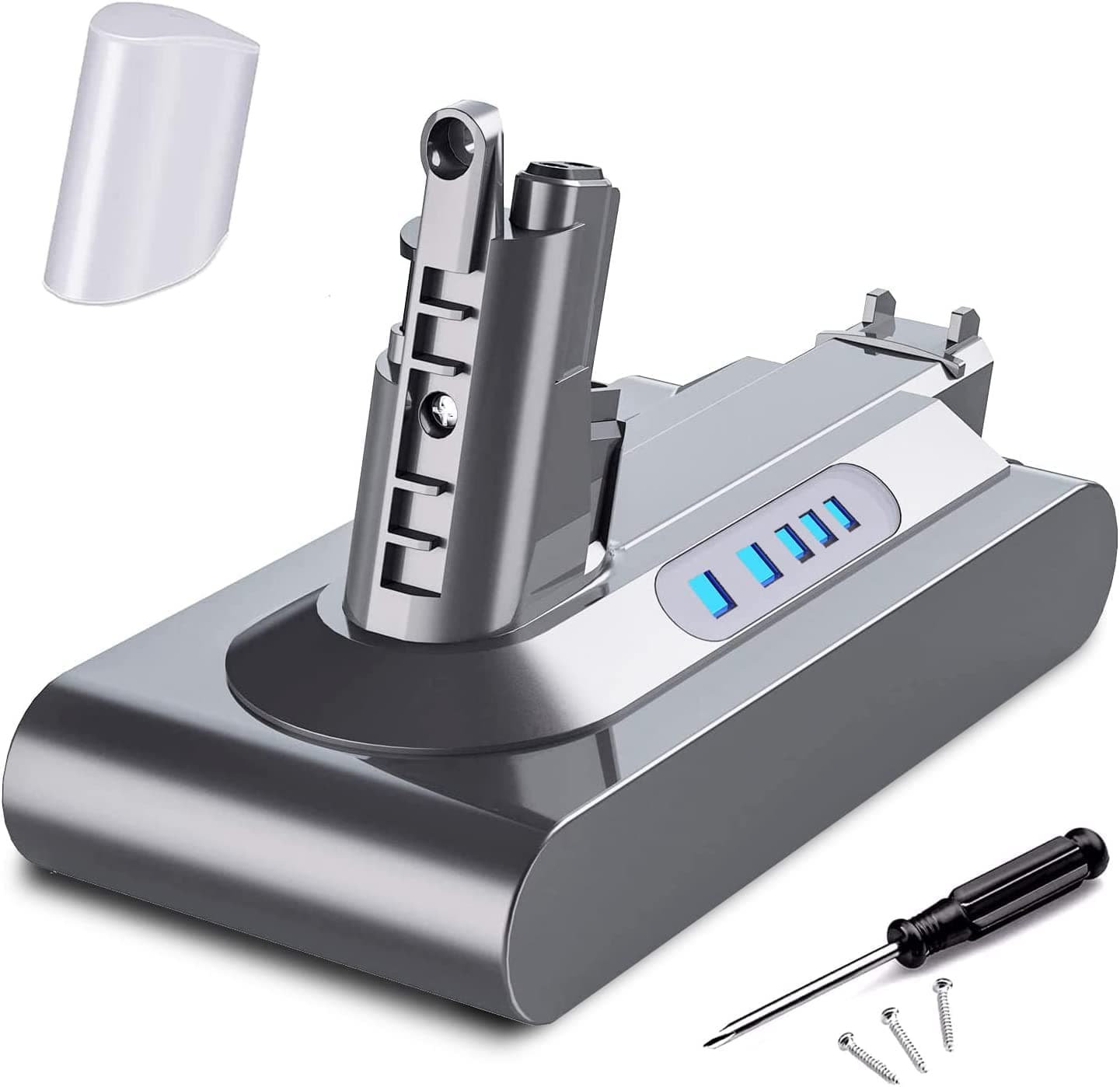 Bonadget 6000mAh 25.2V Lithium Replacement Dyson V10 Battery Compatible w/ V10 Cyclone V10 Absolute V10 V10 Fluffy SV12 Clean Cordless Vacuum Cleaner(Free screwdriver + screws + protection cap)