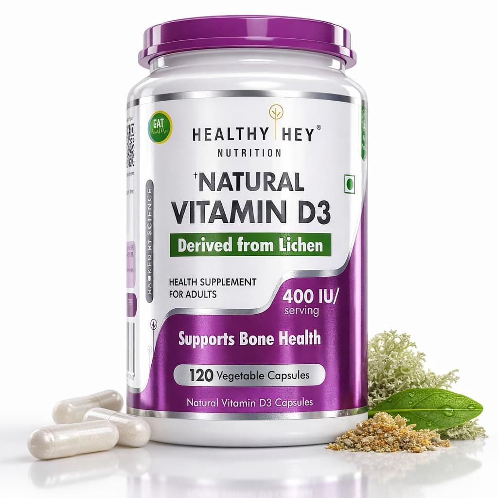 Vegan Vitamin D3 - Natural Plant Based - Non GMO - Gluten Free - 400 IU 120 Veg Capsules