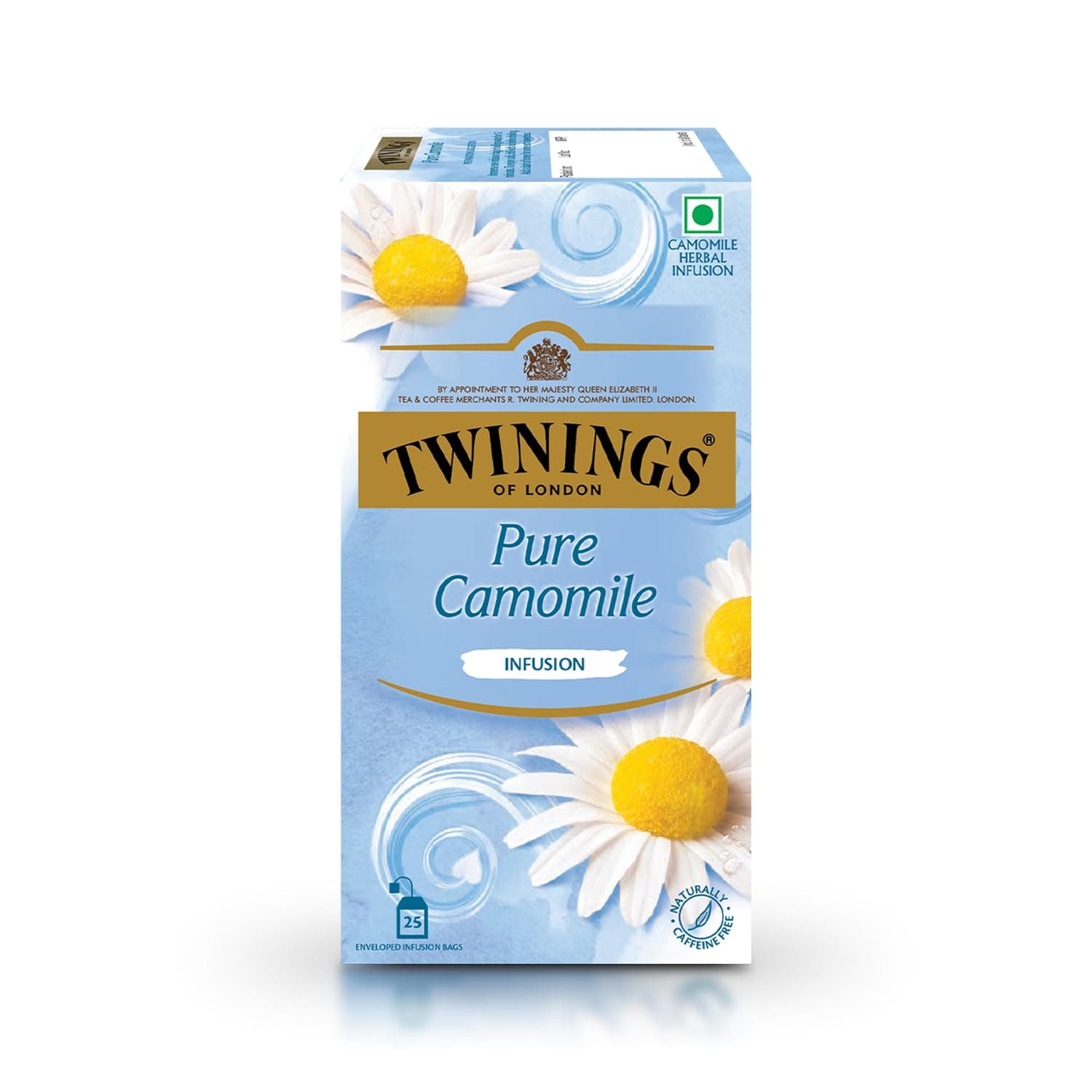 Twinings Chamomile Tea, 25 Teabags, Herbal Infusion Tea, Subtle and Flowery, Light and Gentle Taste, Good Sleep, Stress Relief, Relax - 0.03 Kg