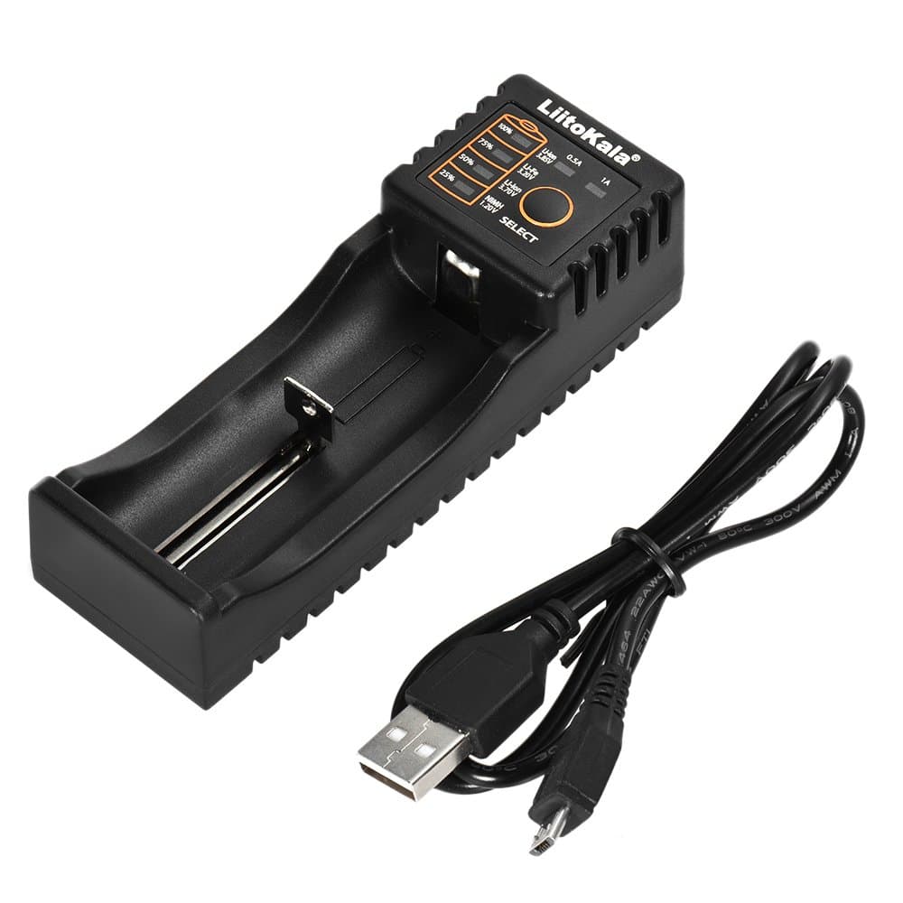 LiitoKala Lii-100 Smart Battery Charger 1.2V 3.7V 3.2V 3.85V AA/AAA for 18650 18490 18350 17670 17500 16340 14500 10440 Batteries (Lii-100)