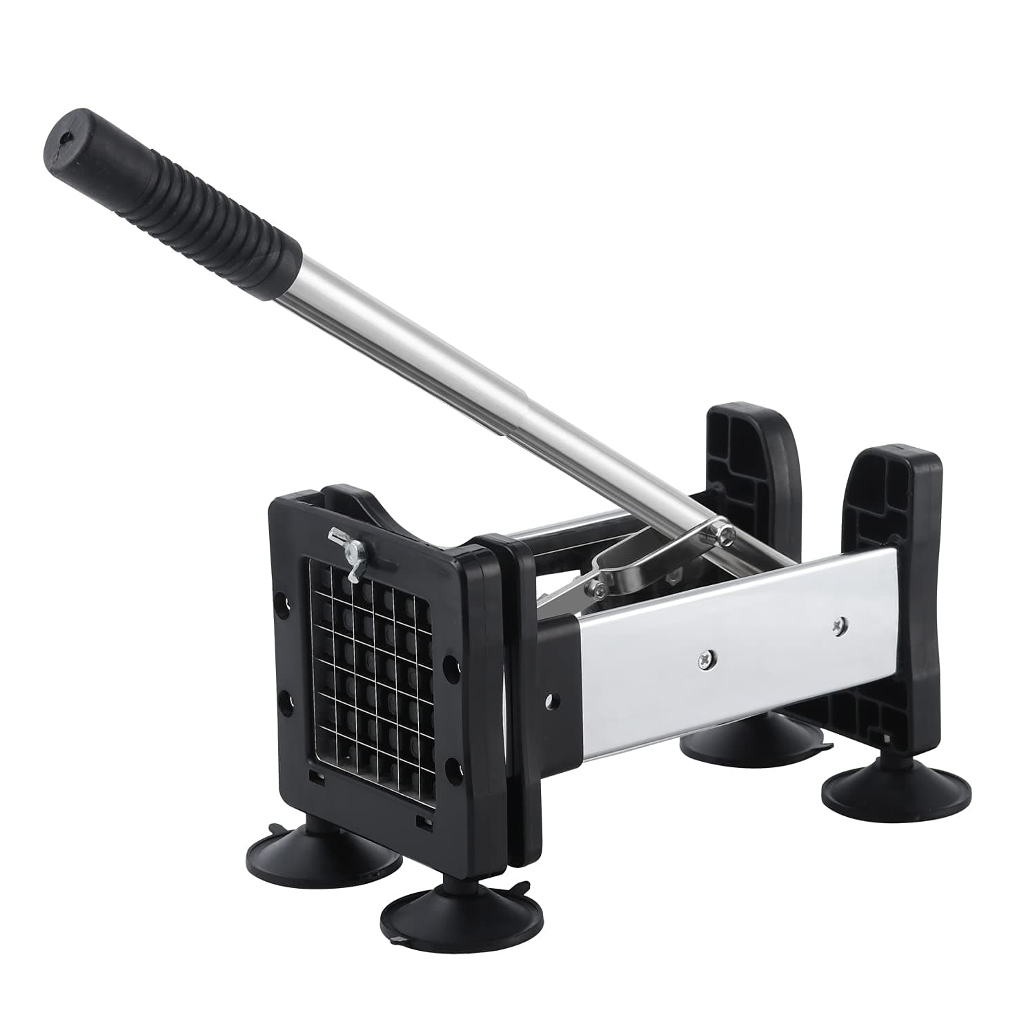 Chip Cutter, Professional Stainless Steel Potato Chipper with 1/2 Inch and 3/8 Inch French Fries Cutters Chip Cutter Replacement Blades for Potatos, Carrots, Cucumbers